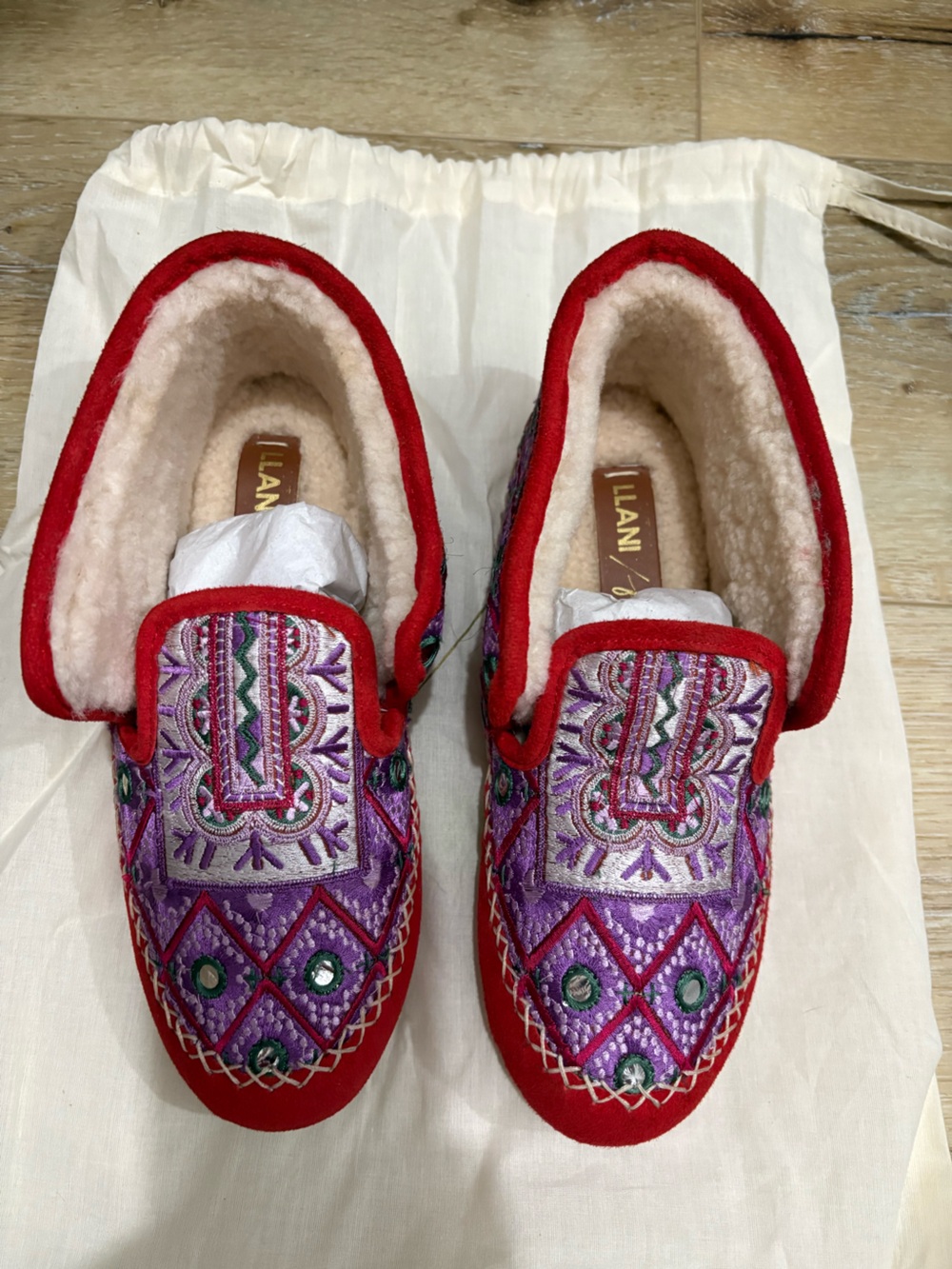 Free People Llani Casablanca Moccasin Slippers $158.00 Size 8 / EU 38 NWT